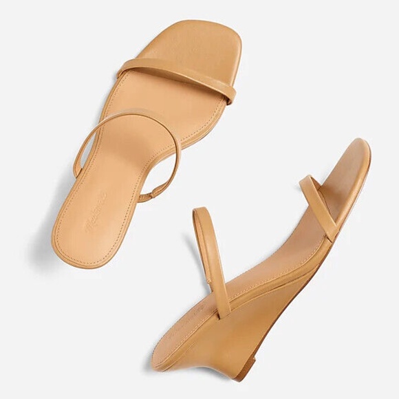New MADEWELL The Kimmy Wedge Sandal in Amber Brown $128 NR004 - Picture 1 of 9